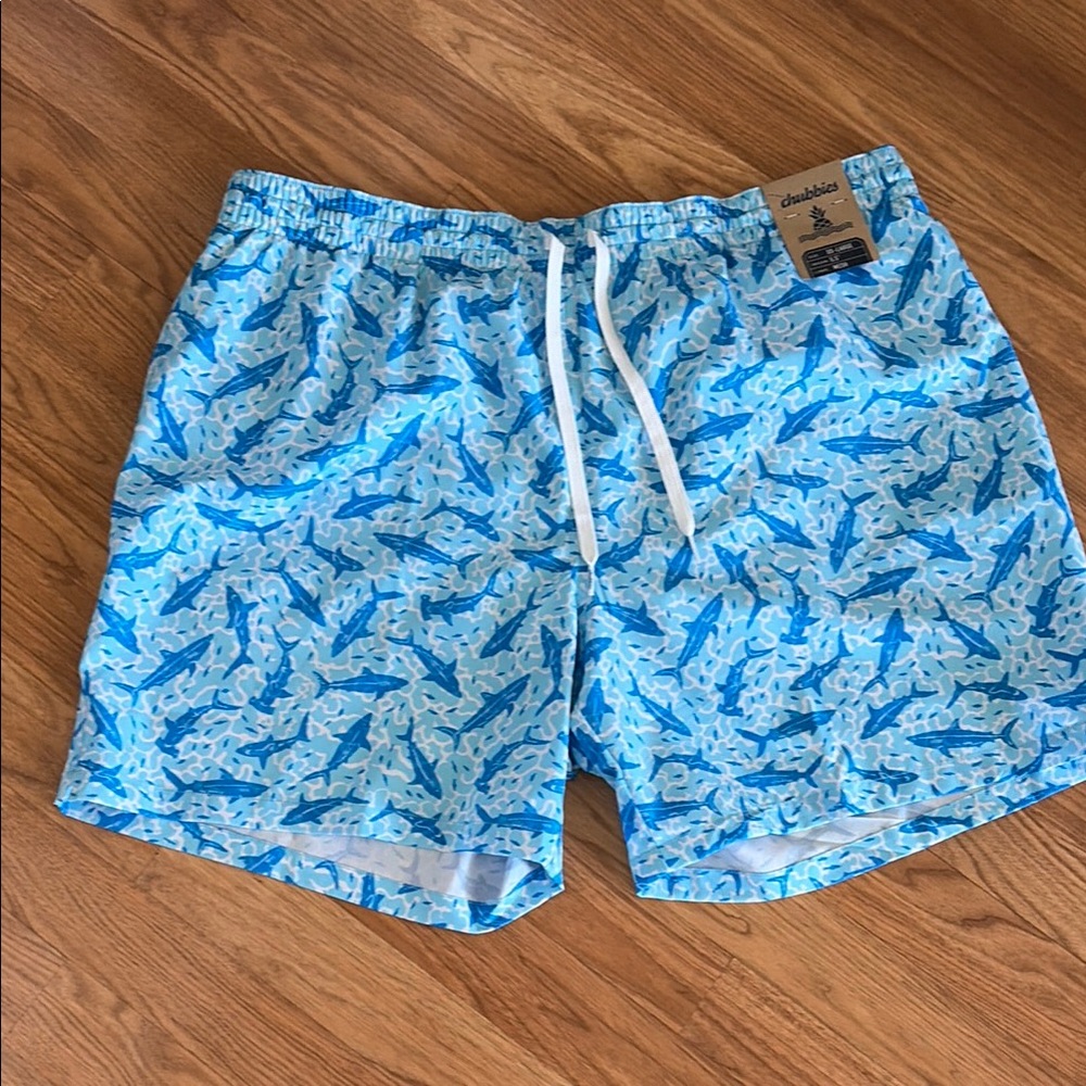 Chubbies Swim Trunks Board Shorts Sharks NWT Size XXL Retail: $69.50